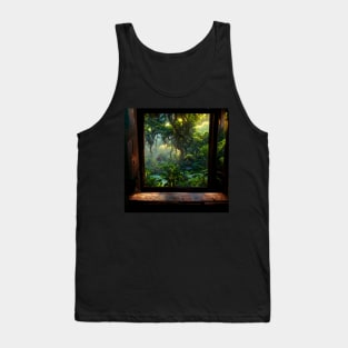 A view at the jungle through a tree house window Tank Top